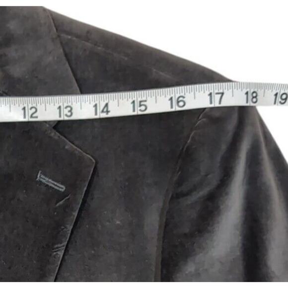 Arturo Calle Velvet Sport Coat Men's Size 42L 42 Long Gray Blazer Jacket FLAWS - Picture 14 of 16